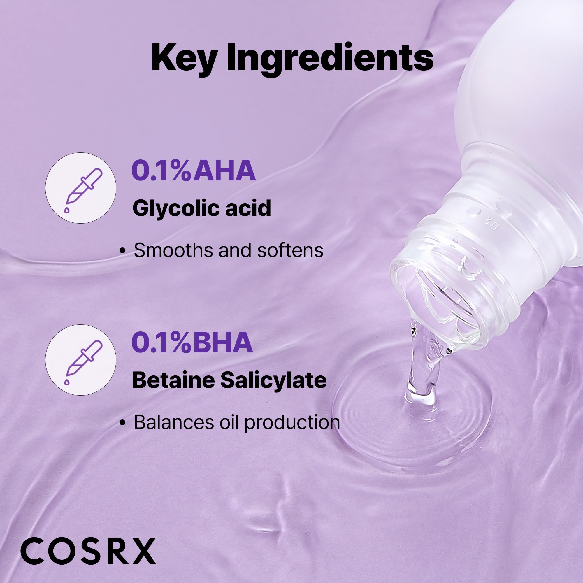 COSRX tónico con aroma ligero, fácil de incorporar a la rutina diaria.