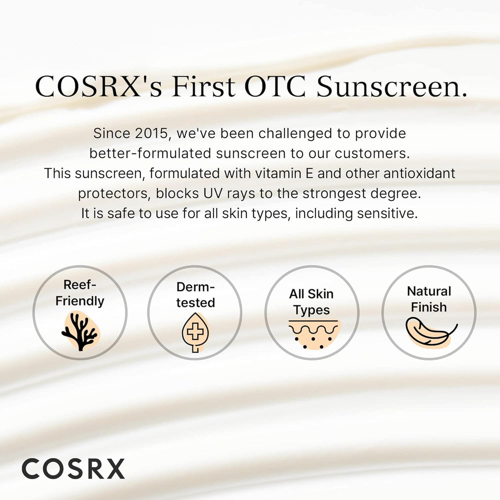 COSRX protector solar portátil para viaje, tamaño cómodo de 1.69 onzas.