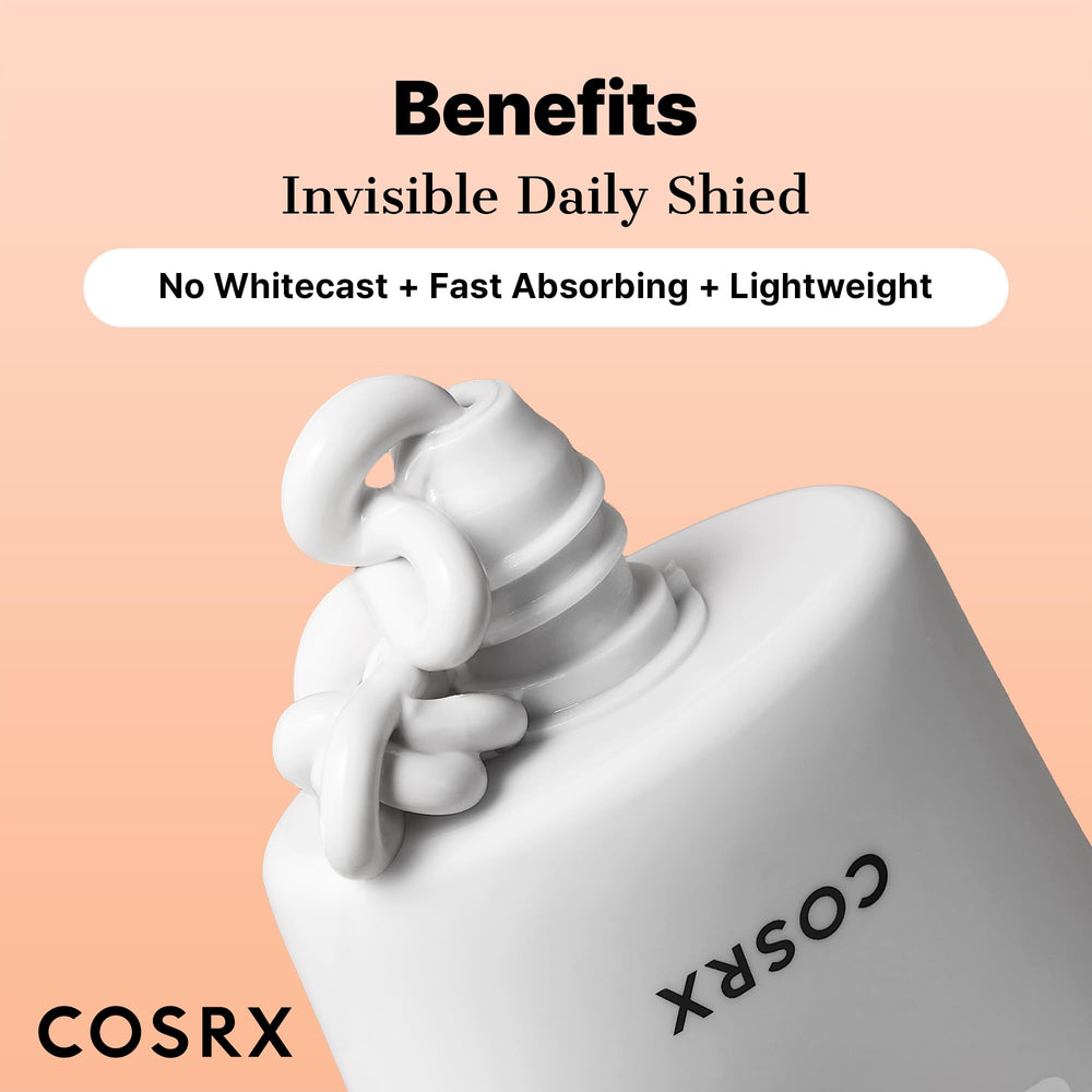 COSRX Vitamina E sin residuo blanquecino, tono natural en pieles variadas.