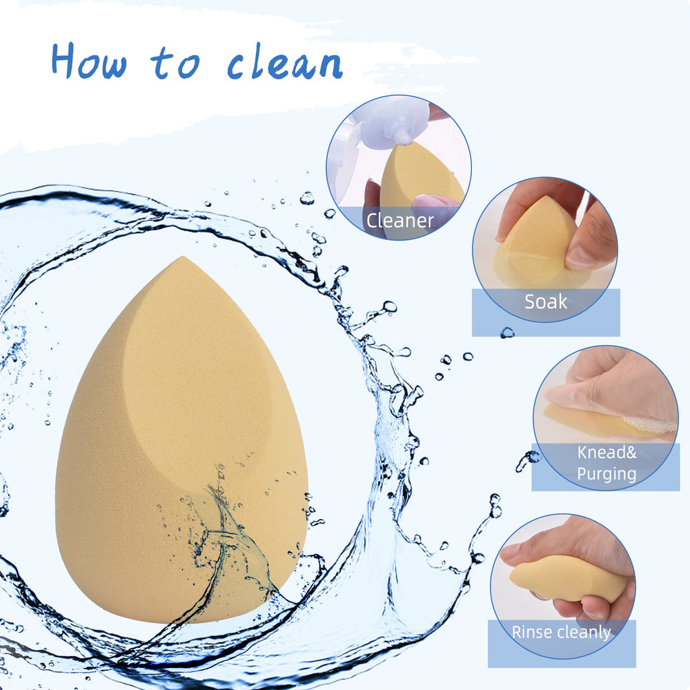 Costica esponja maquillaje uso mojado para mayor cobertura sin absorber mucho producto.
