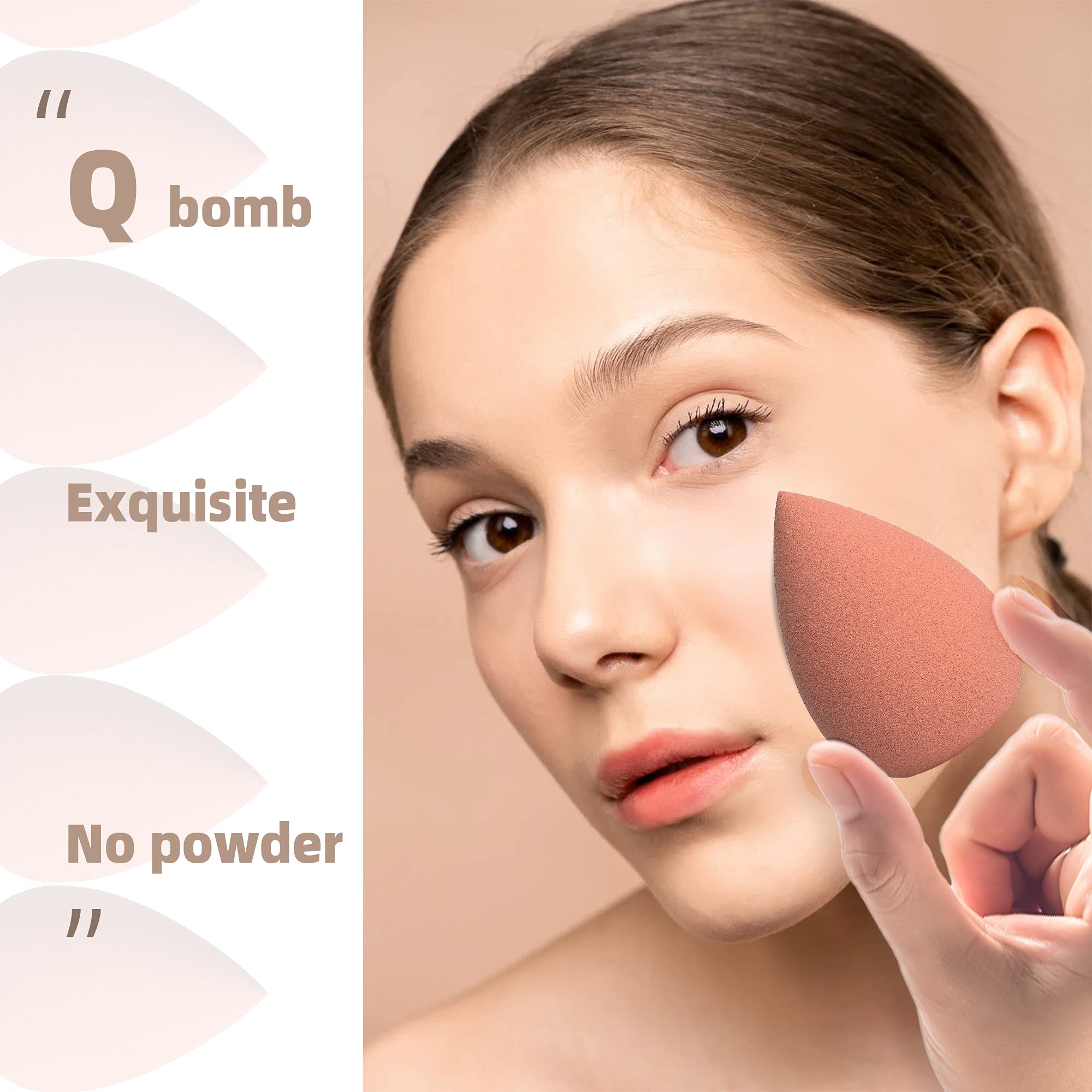 COSTICA esponjas maquillaje, puntas redondeadas para cubrir imperfecciones con precisión
