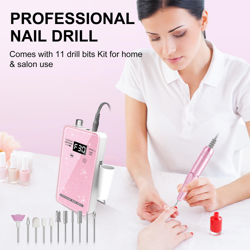COSYGLOW set de 11 brocas profesionales para uñas.