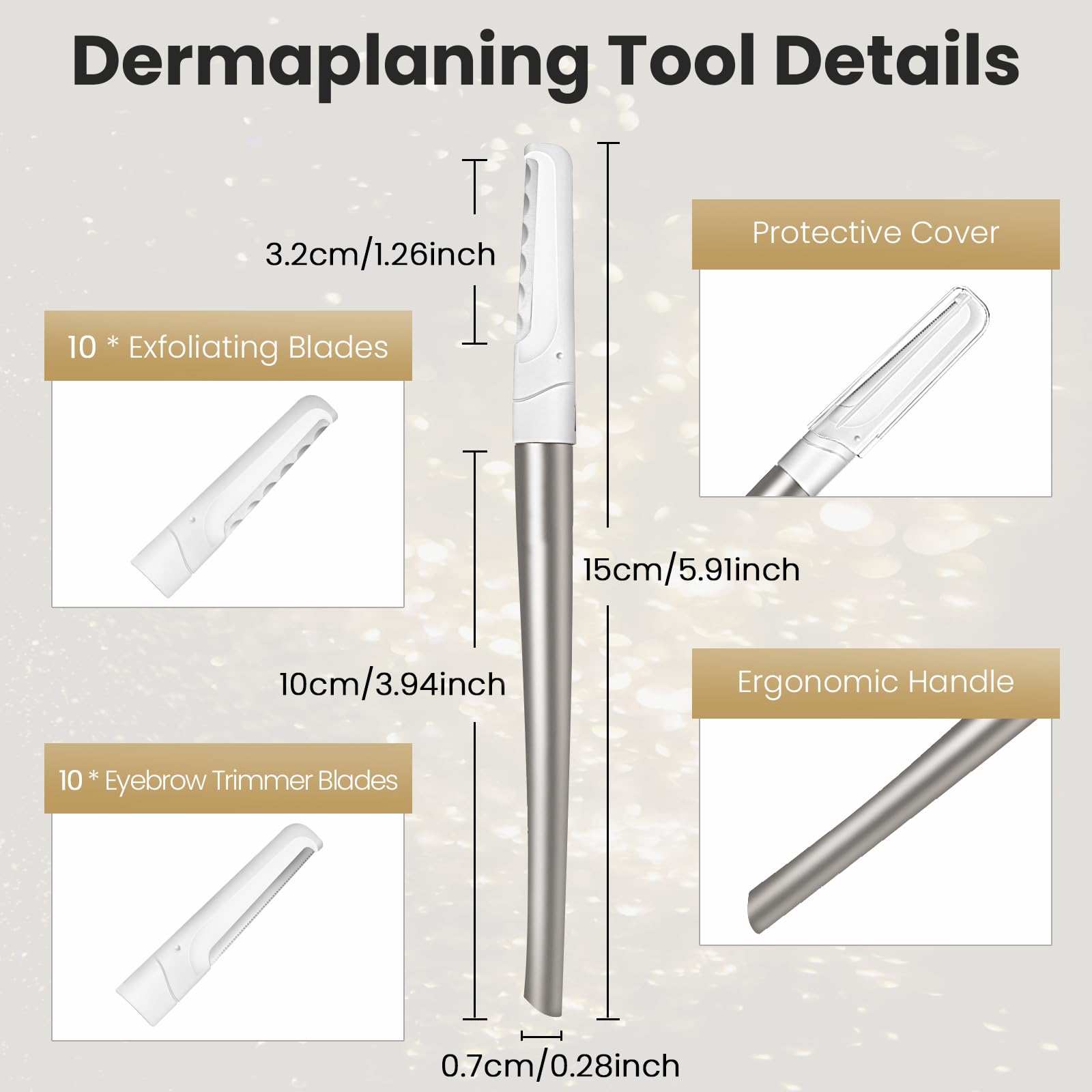COSYLIFE herramienta dermaplaning, para bolso, listo para retoques en cualquier lugar.