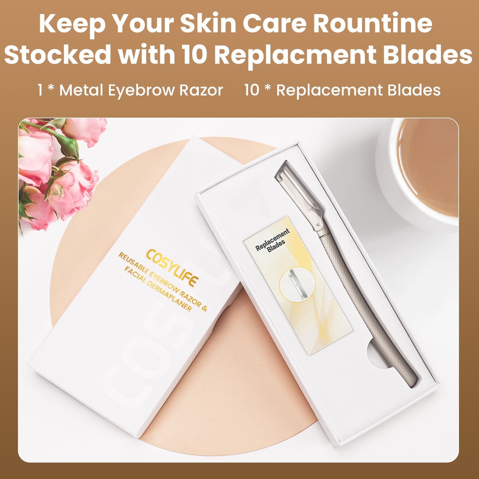 Kit portátil COSYLIFE para dermaplaning, ideal para viaje.