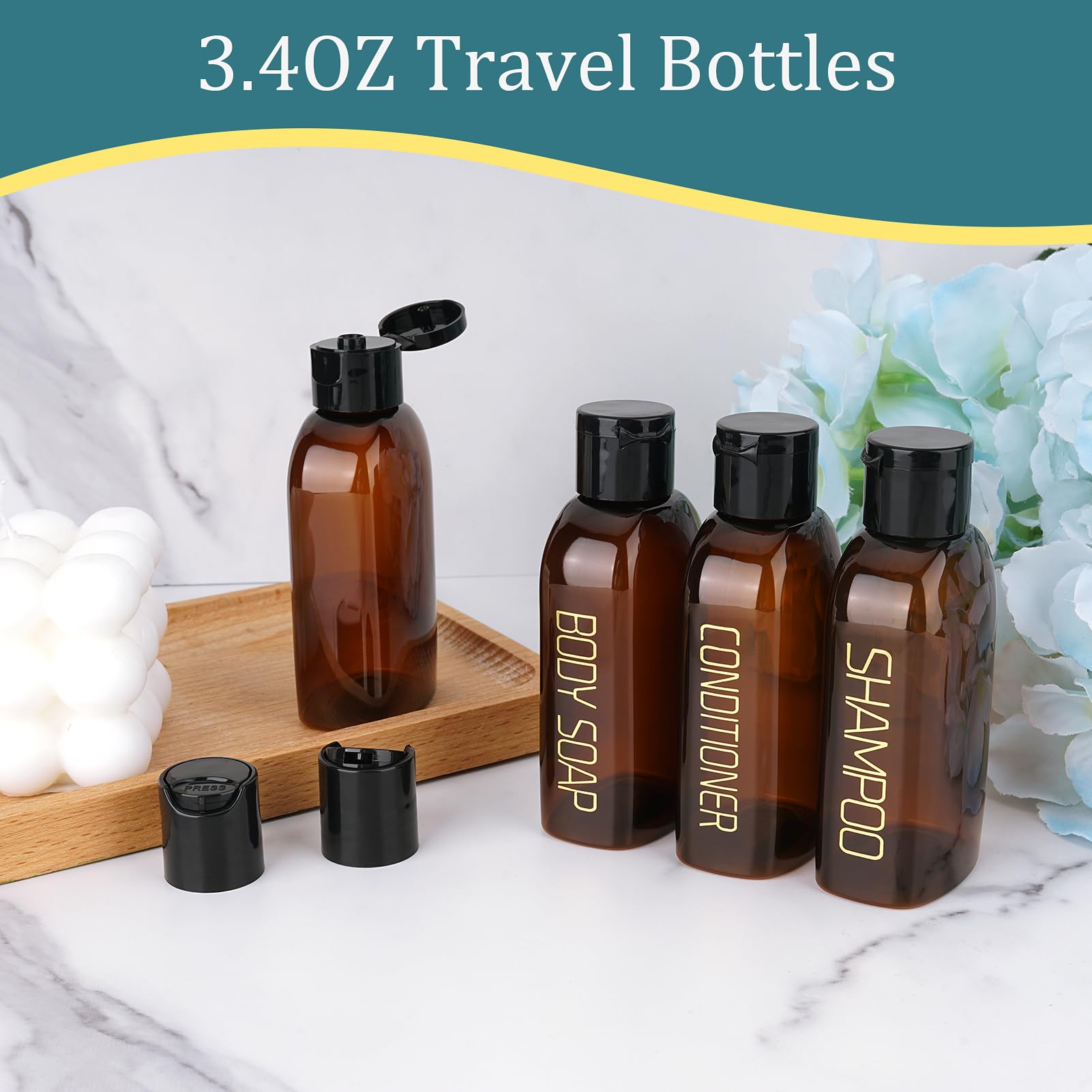 Cosywell botella de viaje jabón corporal con etiqueta, práctico para salidas.