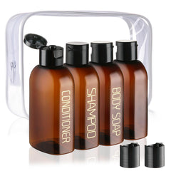 Cosywell botellas de viaje con etiqueta Shampoo, ideal para identificar rápidamente el producto.