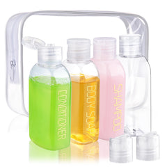 Cosywell frascos de viaje de 100 ml con etiquetas para champú