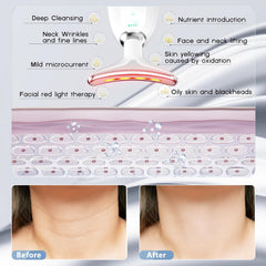 Cotsoco masajeador facial 7 en 1, forma delfín ergonómica para uso cómodo.