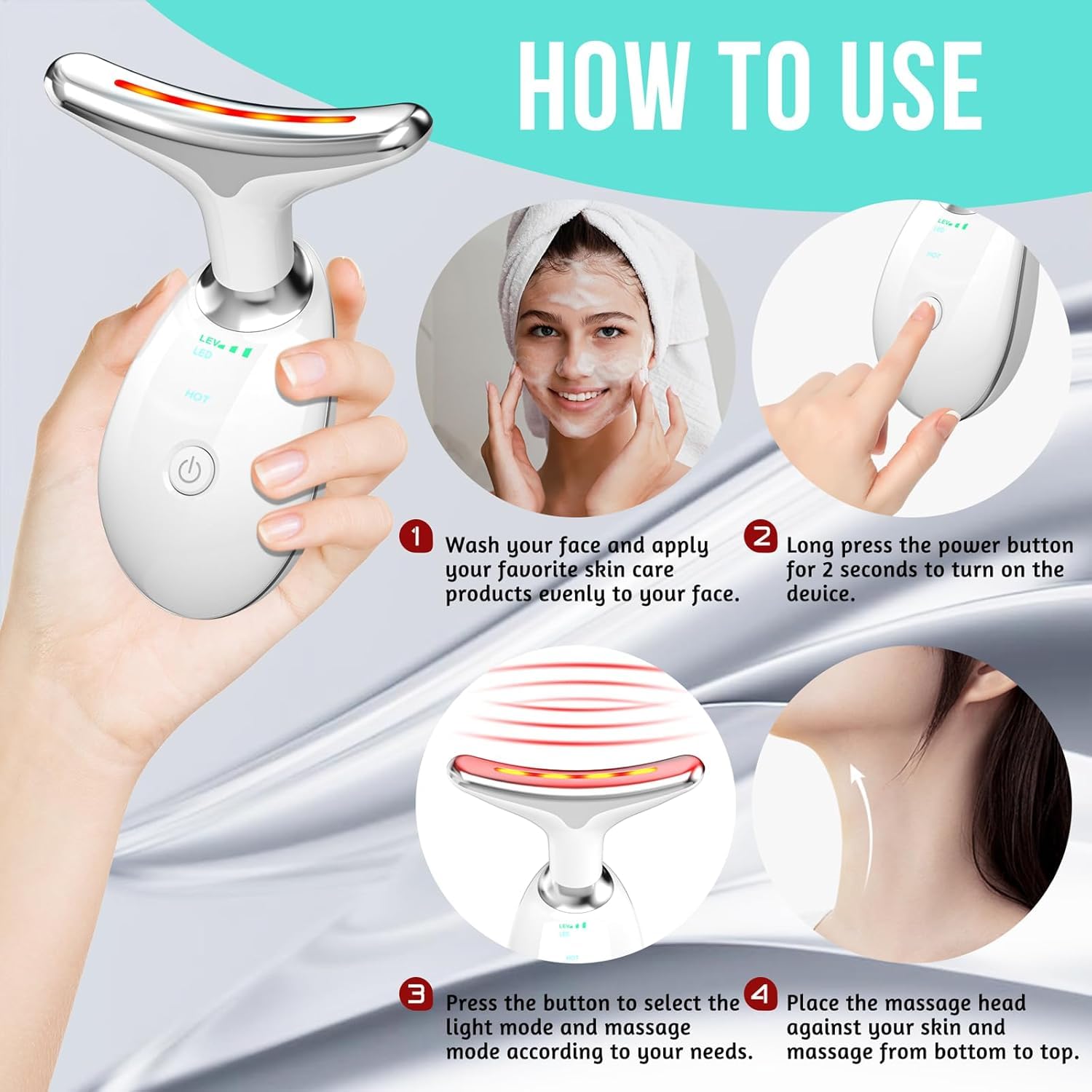 Cotsoco masajeador facial 7 en 1, diseño portátil para viajes.