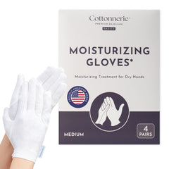 Guantes Cottonnerie Basics de algodón para dormir, suavidad y cuidado nocturno.