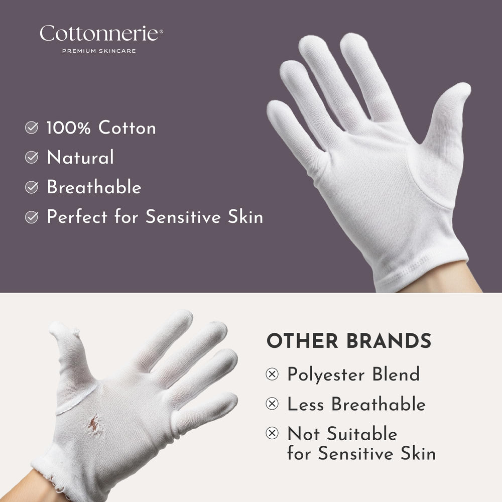 Guantes Cottonnerie Basics con costuras reforzadas para mayor durabilidad.