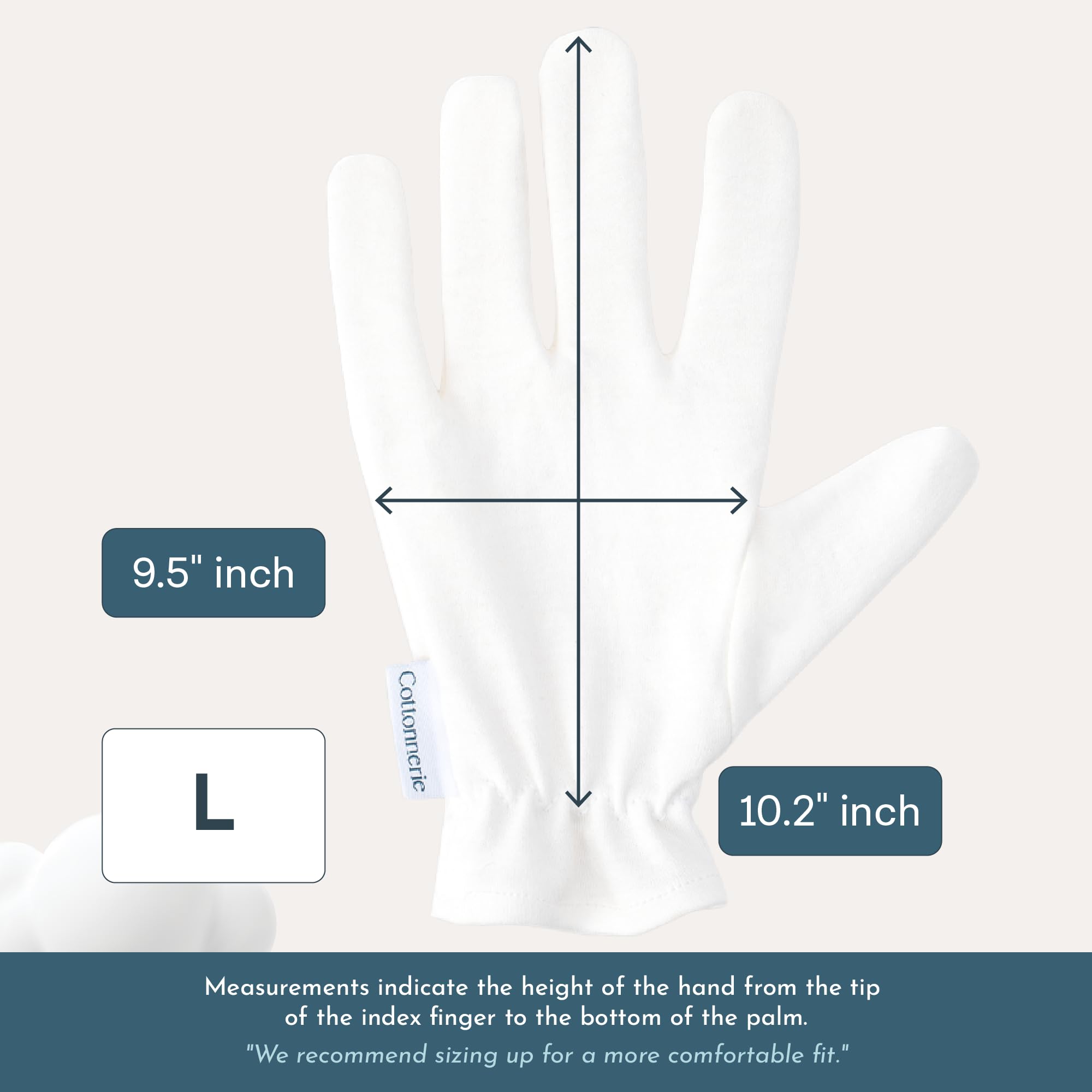 Guantes Cottonnerie ecológicos para dormir, opción reutilizable y sostenible.