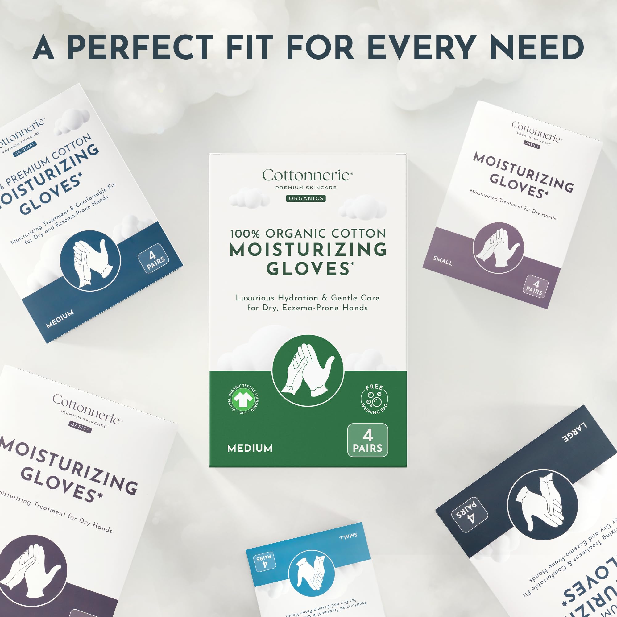 Guantes reutilizables para cuidado de manos durante la noche, opción ecológica Cottonnerie.
