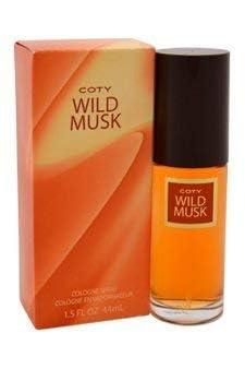 Coty Wild Musk, botella en spray, ideal para momentos románticos.