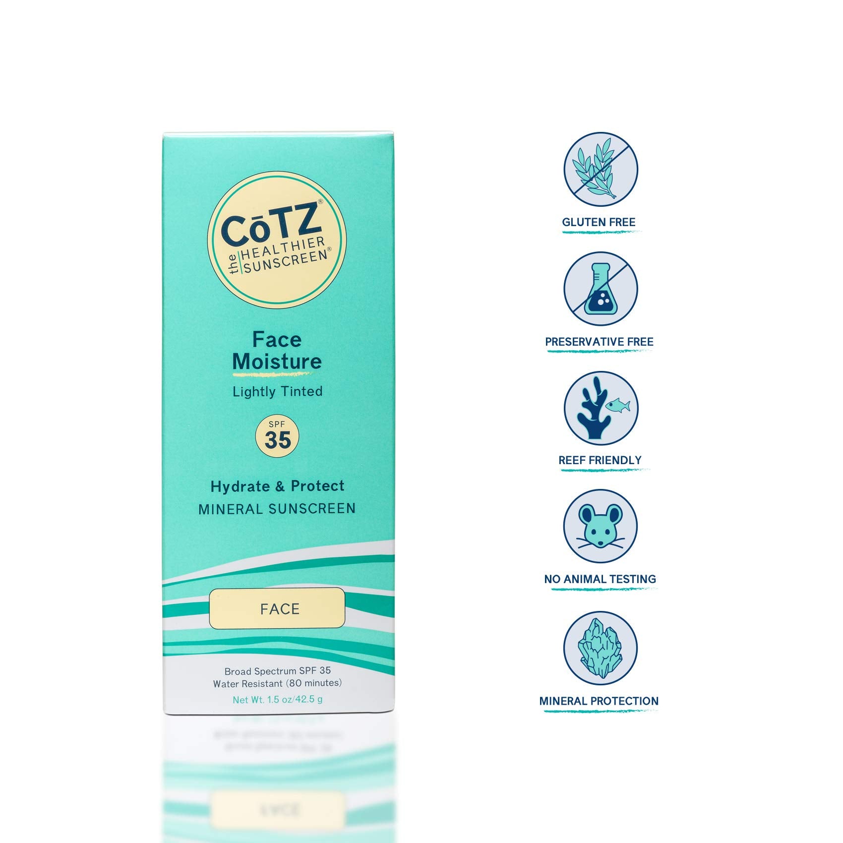 CoTZ protección UV mineral de amplio espectro para piel