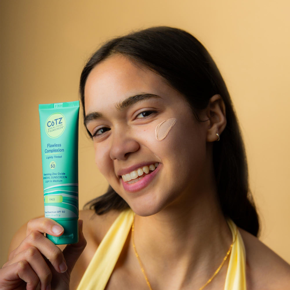 CoTZ – Protection solaire minérale SPF50 pour la routine quotidienne.