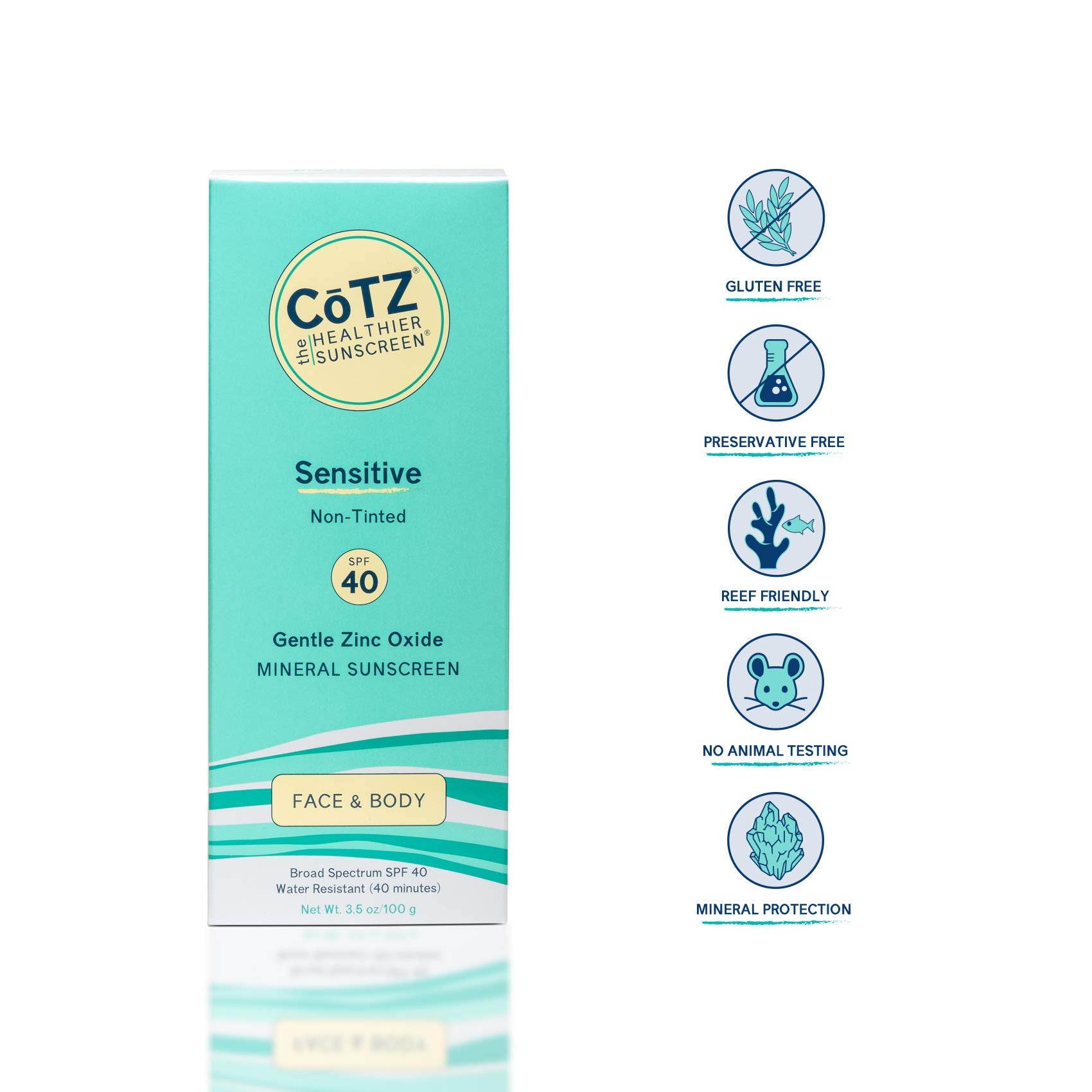 CoTZ Sensitive – crème sans teint prête pour visage et corps.