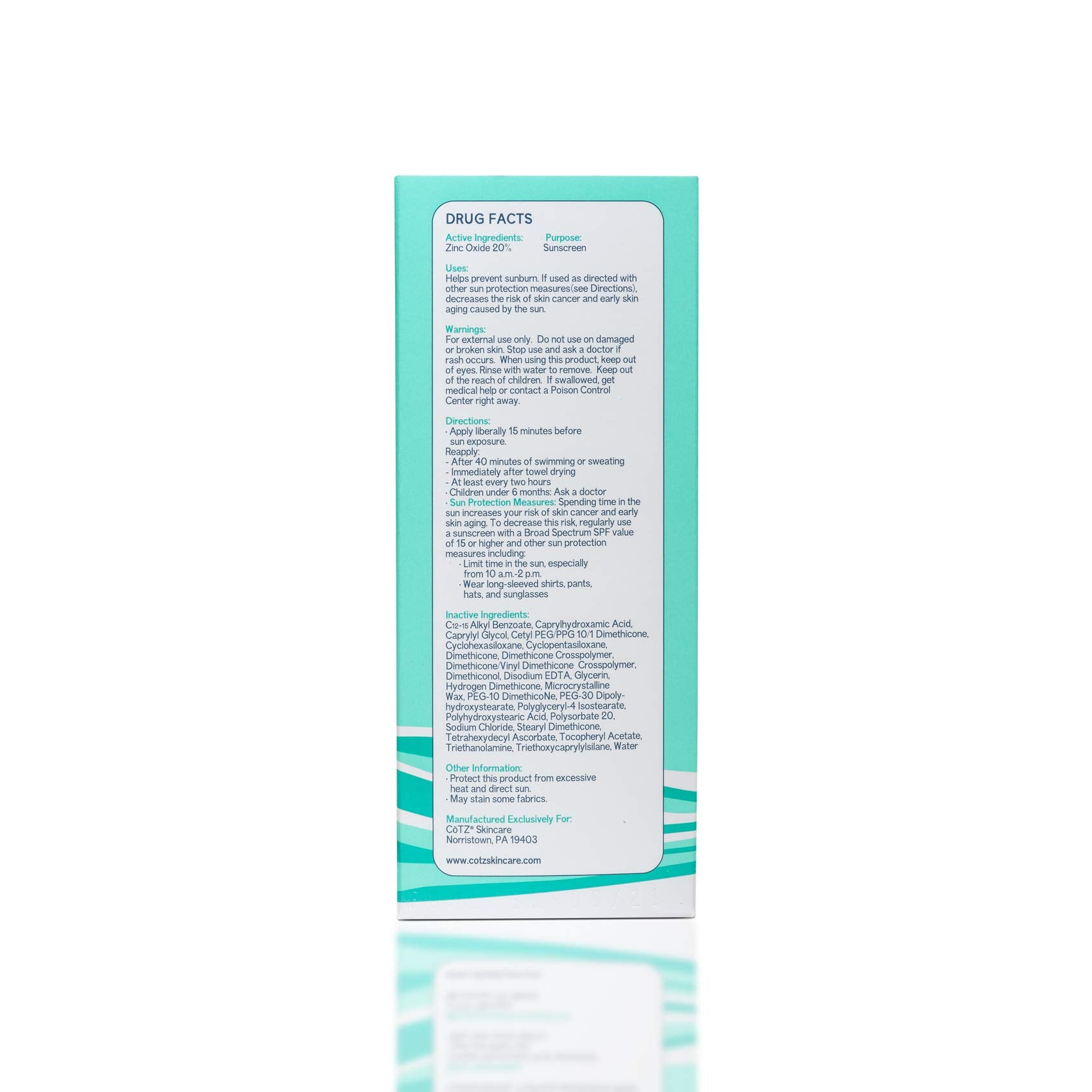 CoTZ Sensitive – zinc minéral pur pour la peau.