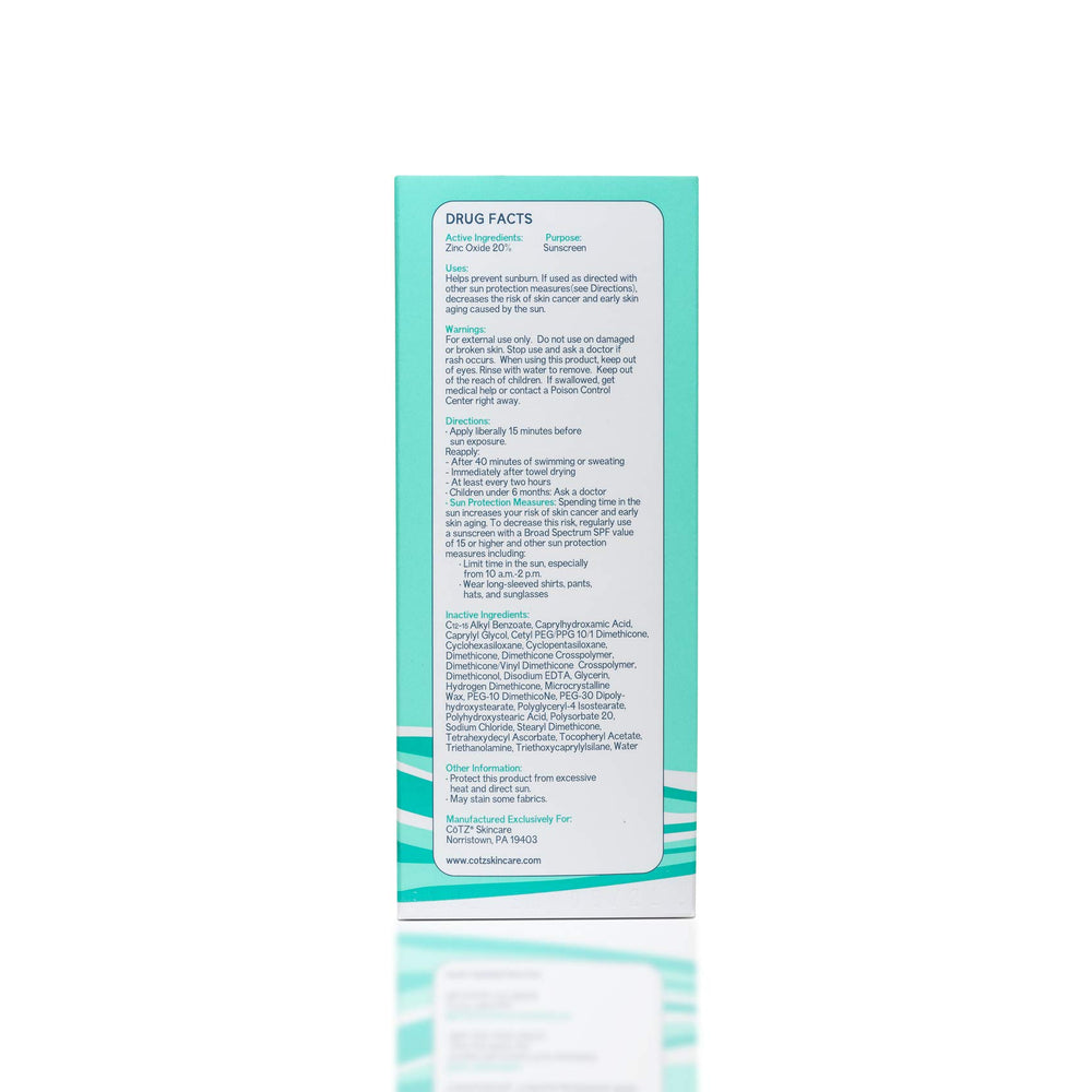 CoTZ Sensitive – zinc minéral pur pour la peau.