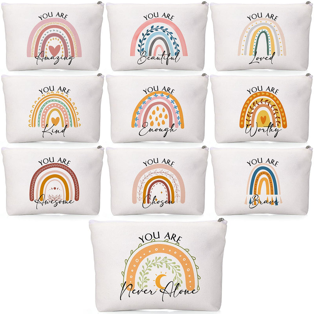 Bolsas Coume de maquillaje en canvas, juego de 10 piezas para viajar.