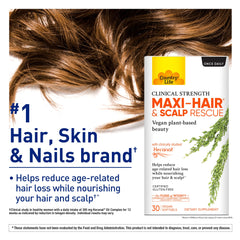 Country Life Maxi-Hair cápsulas-30: cápsulas suaves para una dosis diaria conveniente.