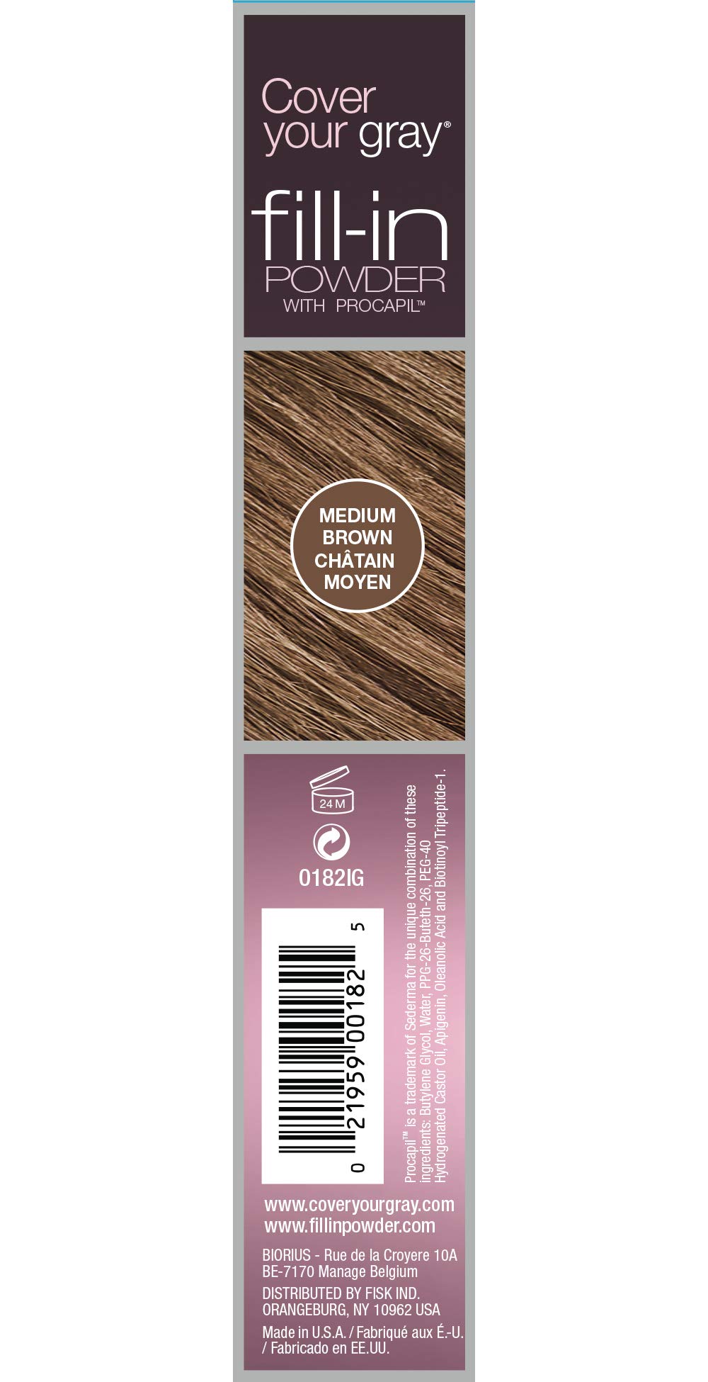 Cover Your Gray polvo mate mediano marron para difuminado natural en raices.