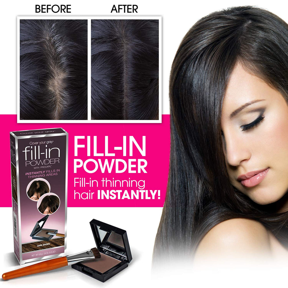 Cover Your Gray Pro Fill-In Fibers Procapil puede ayudar a mantener densidad visual