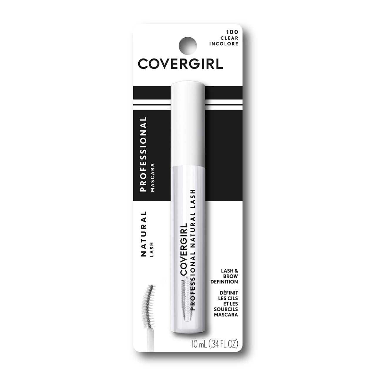 Aplicador suave CoverGirl para cejas y pestañas, uso sencillo.