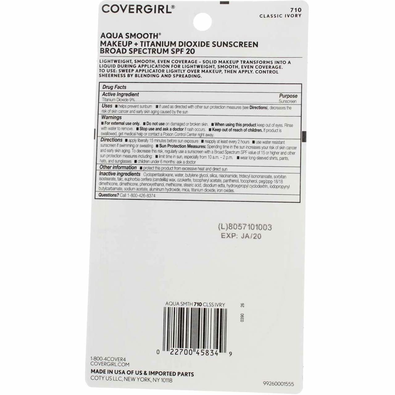 CoverGirl Aquasmooth aplicación líquida que se transforma y deja acabado natural.
