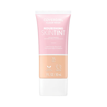 COVERGIRL Clean Fresh Skin Milk Foundation en botella, base ligera para un acabado natural.