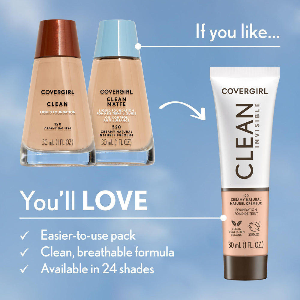 COVERGIRL base de maquillaje en tubo trasero con empaque compacto