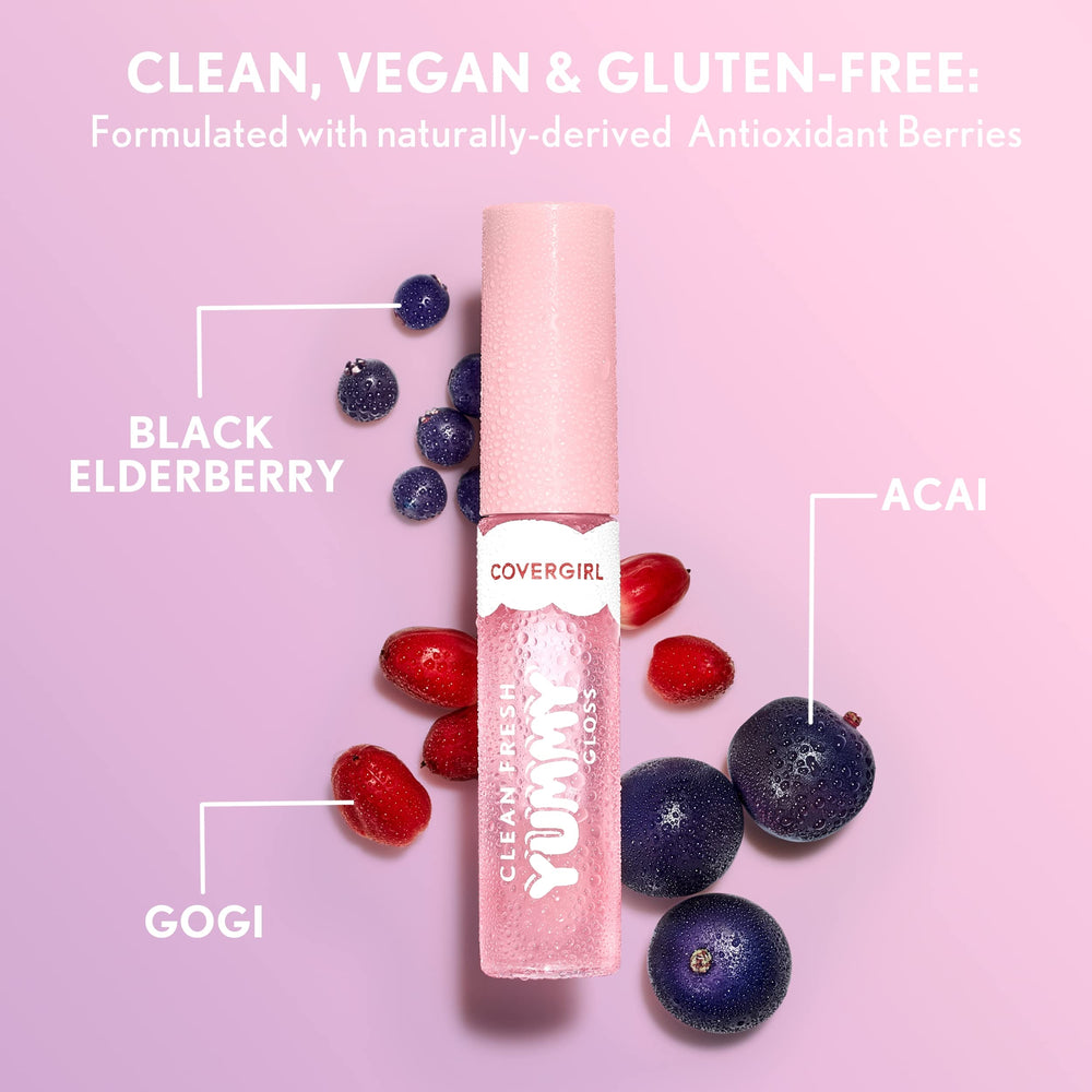COVERGIRL Clean Fresh Yummy Gloss tono claro realza el look diario.