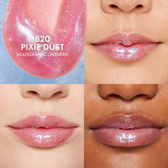CoverGirl brillo labial textura lisa con ligero efecto volumen.