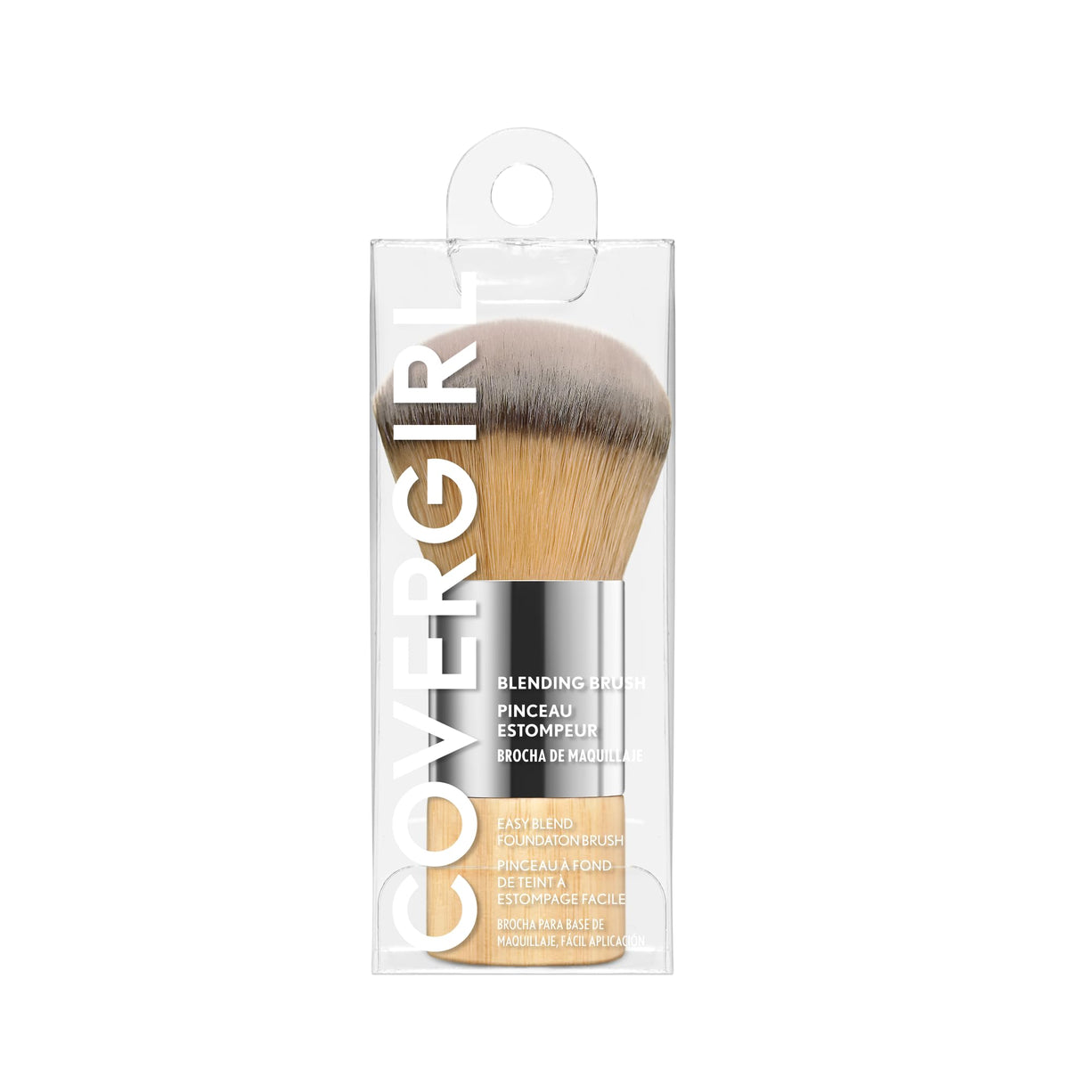Brocha CoverGirl para difuminado con domo denso, aplicación suave y uniforme.
