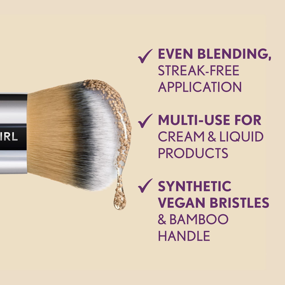 Brocha CoverGirl para cremas y líquidos, uso versátil.