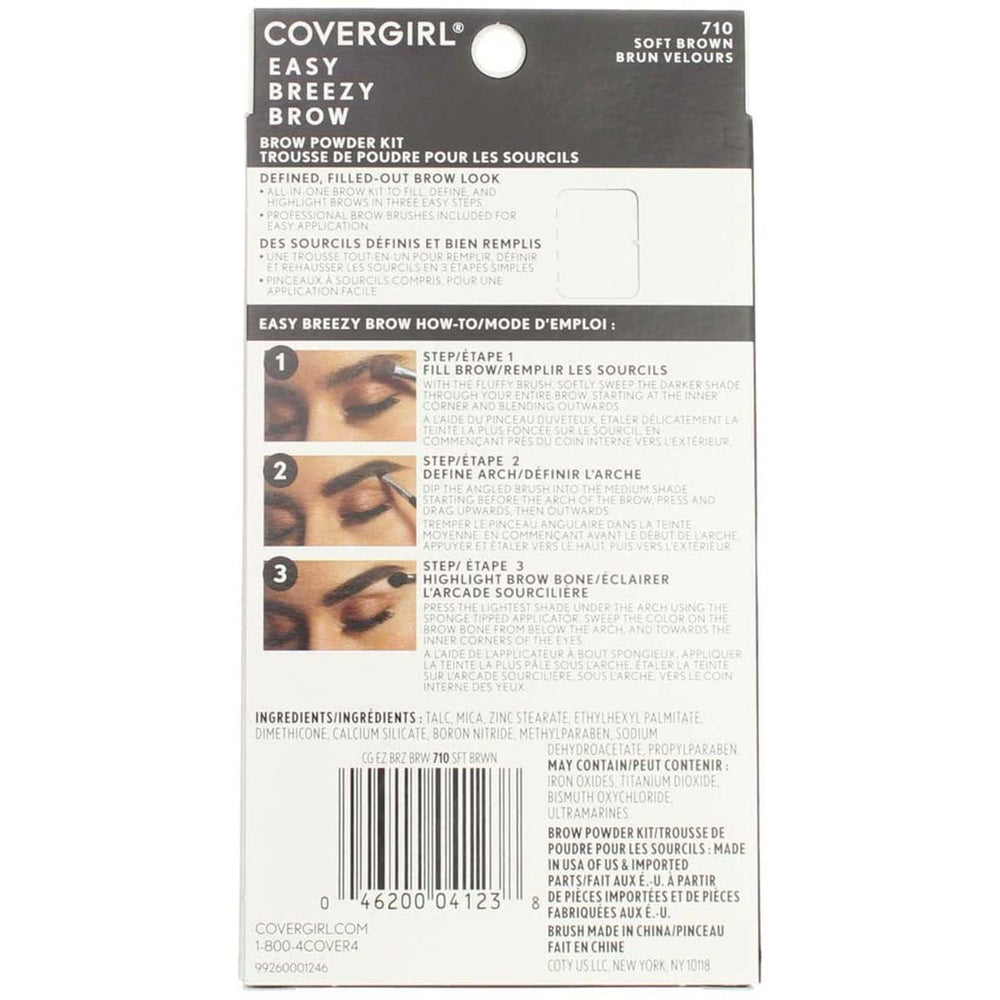 COVERGIRL brocha de doble extremo para cejas, aplicación sencilla y acabado natural.