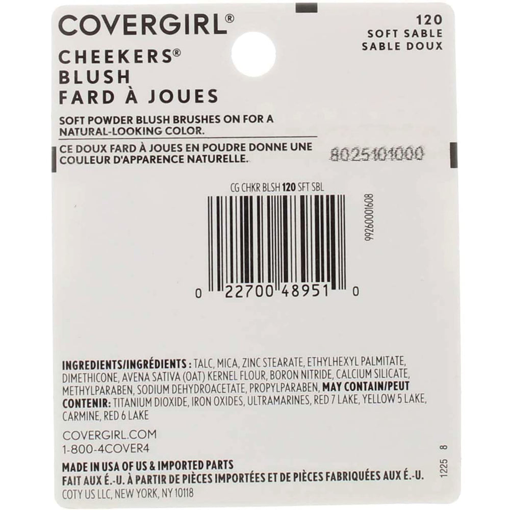 CoverGirl CG Cheeker 120 textura cremosa para difuminar y lograr acabado uniforme