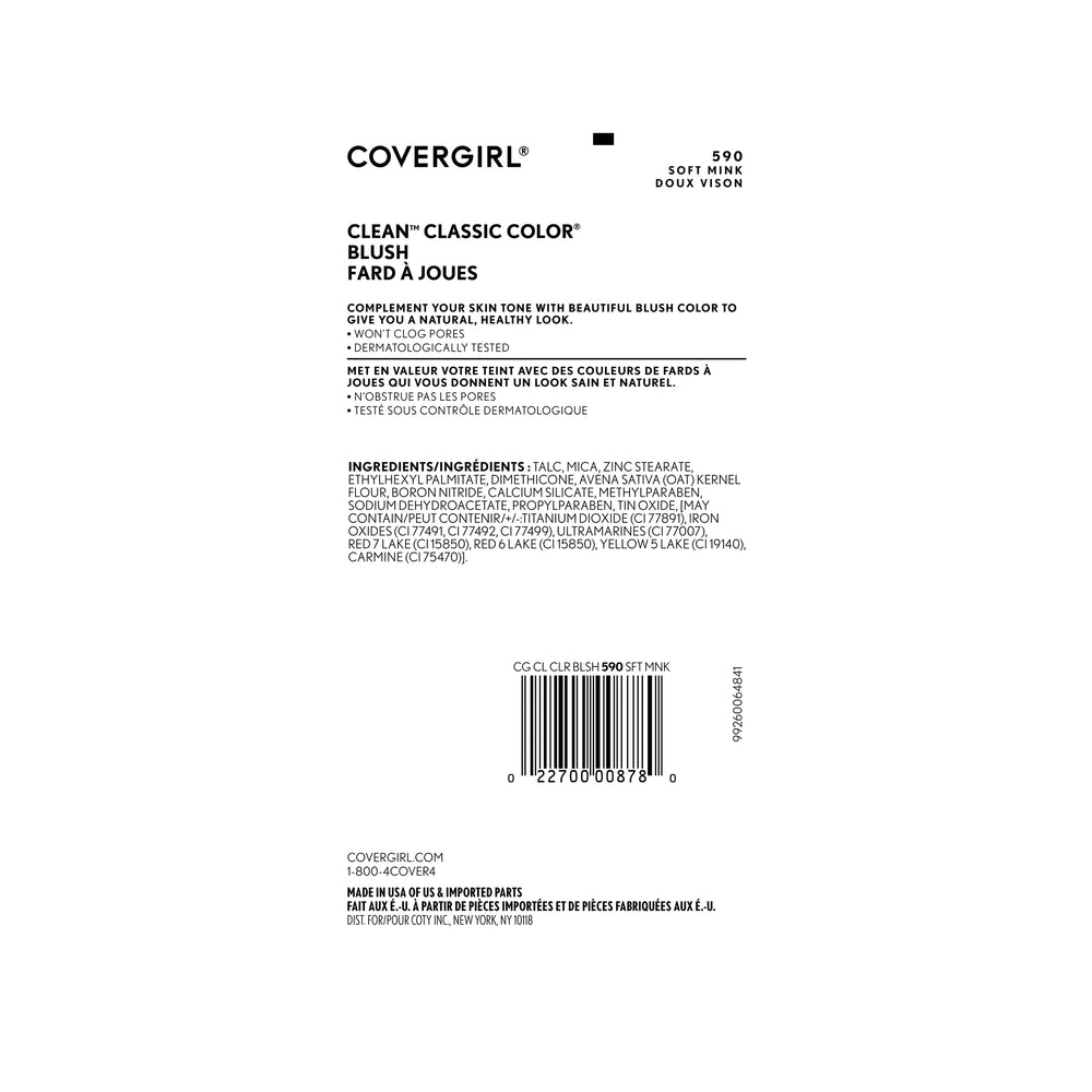 COVERGIRL Classic Color Blush Soft Mink acabado natural para uso diario