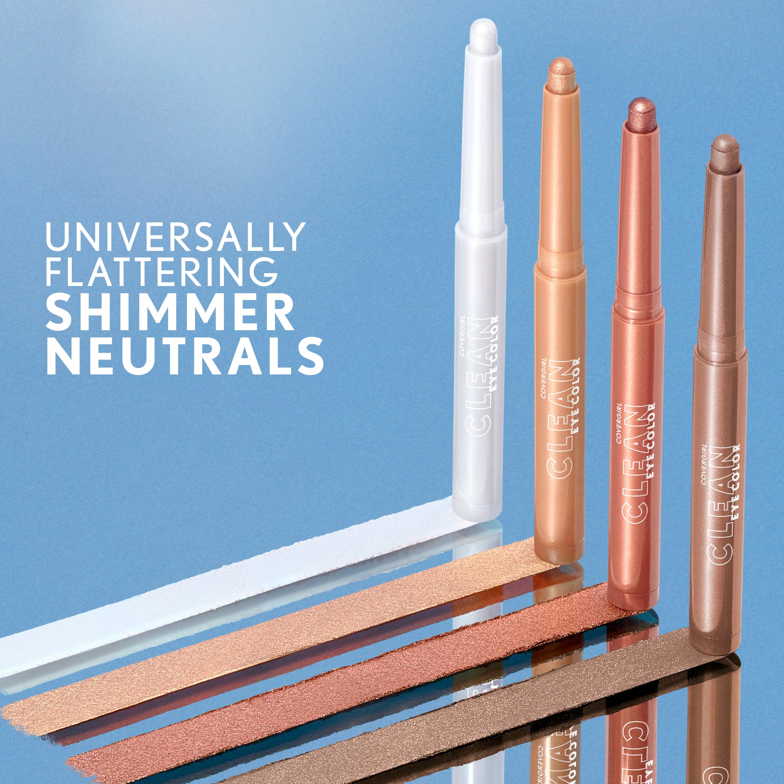 CoverGirl Clean Eye Color Icy Frost – 12 tonos brillantes para looks versátiles.