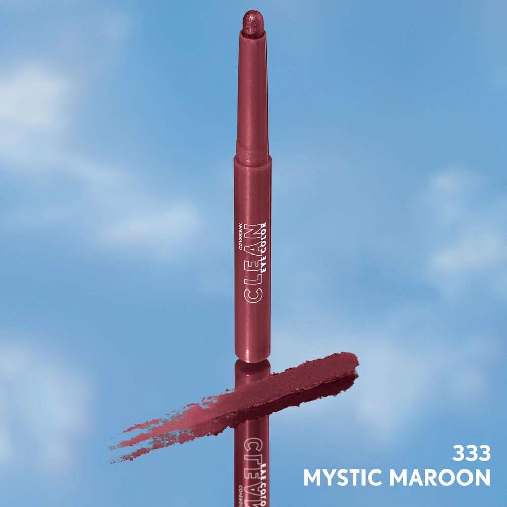 CoverGirl Clean Eye Color Mystic Maroon, prueba para ojos sensibles y usuarios de lentes de contacto.