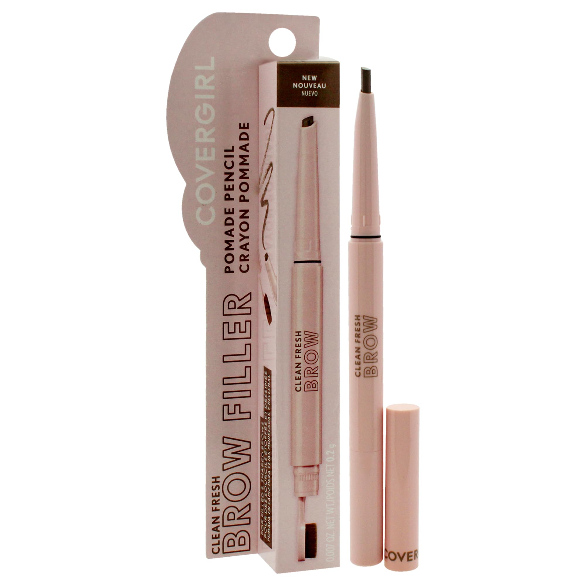 CoverGirl Clean Fresh Brow Filler textura cremosa para un acabado suave.