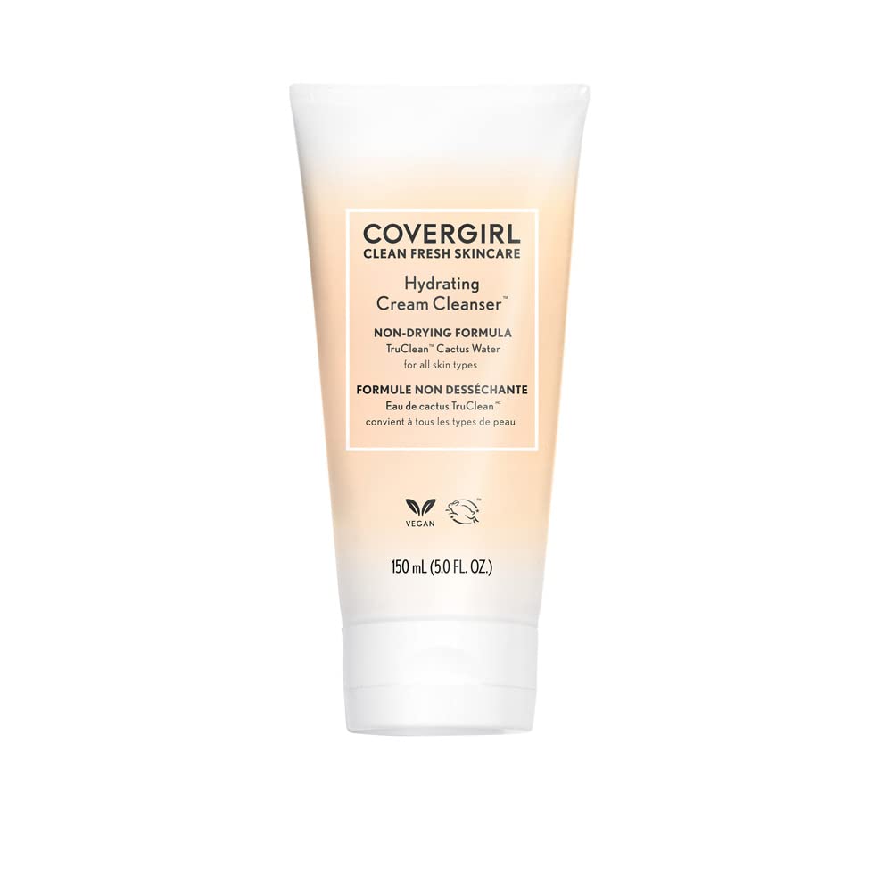 COVERGIRL Clean Fresh Skincare, botella de limpiadora crema, limpieza suave de maquillaje