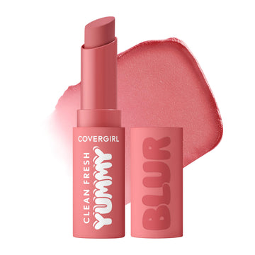 COVERGIRL Clean Fresh Yummy Blur labial rosado con efecto desenfoque.