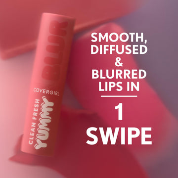 COVERGIRL Clean Fresh Yummy Blur Lipstick: aplicación en un solo desliz para color uniforme
