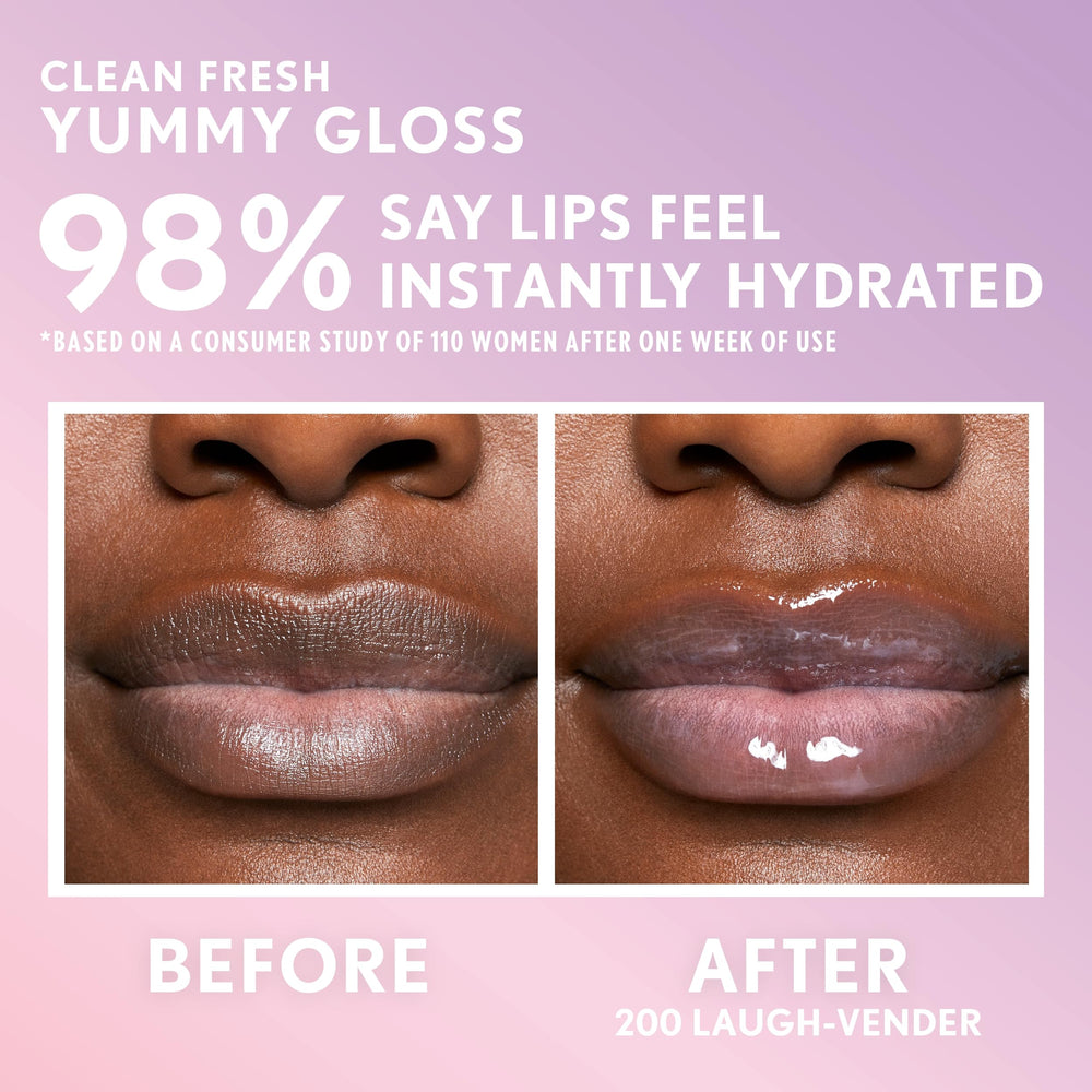 COVERGIRL Clean Fresh Yummy Lip Gloss fórmula vegana libre de parabenos para cuidado consciente.