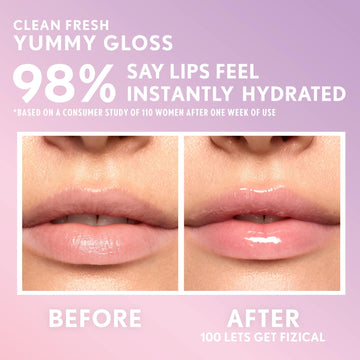 Tono translúcido realzando los labios con efecto natural.