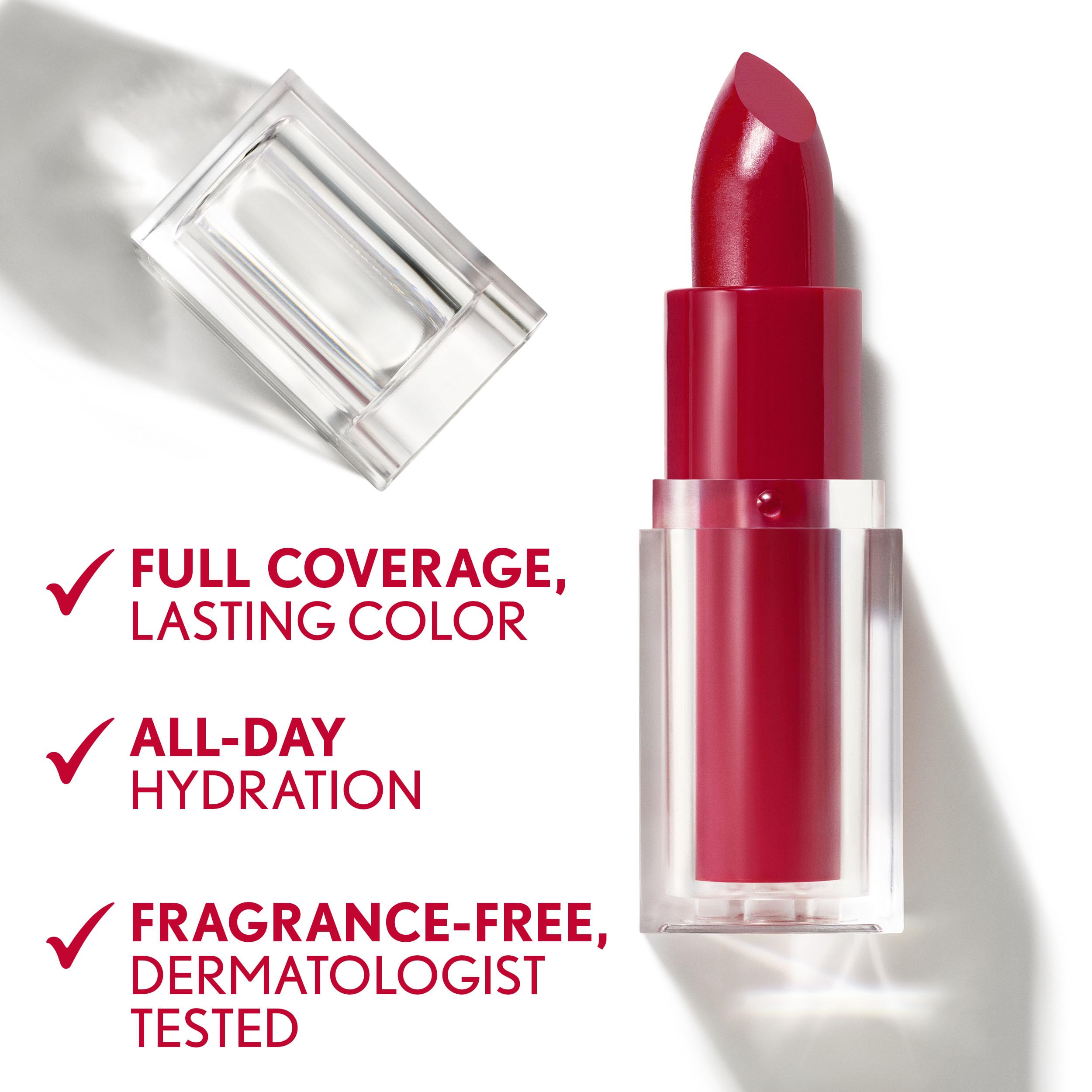 CoverGirl Clean Lip Color Romance Mauve, fórmula sin fragancia para uso diario.