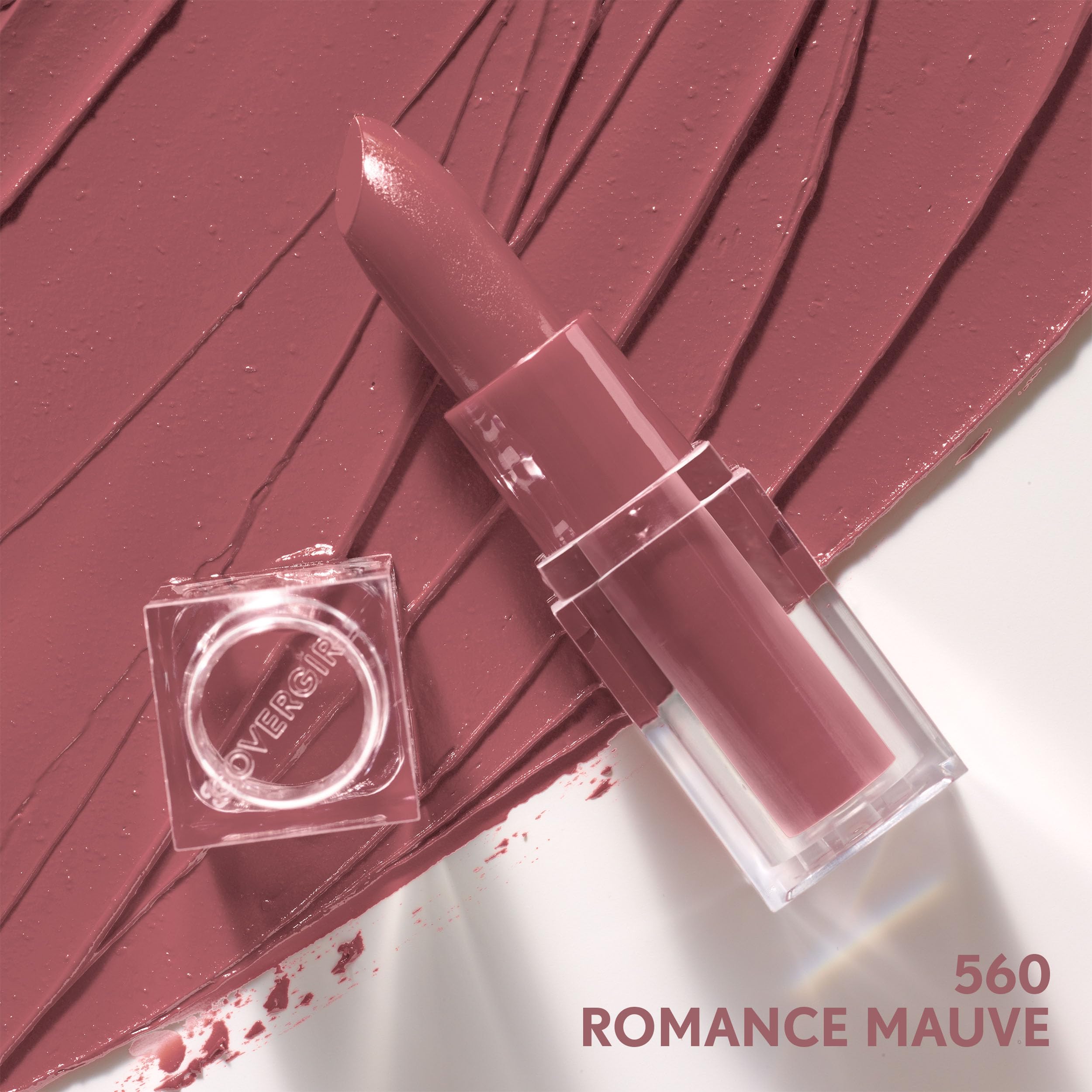 CoverGirl Clean Lip Color Romance Mauve, textura cremosa para labios lisos y cómodos.