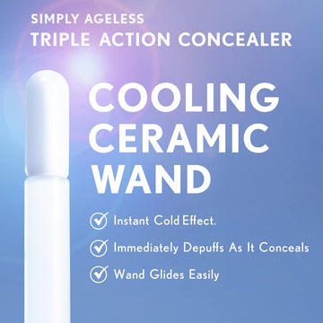 COVERGIRL Simply Ageless se desliza sin tirar sobre piel sensible.