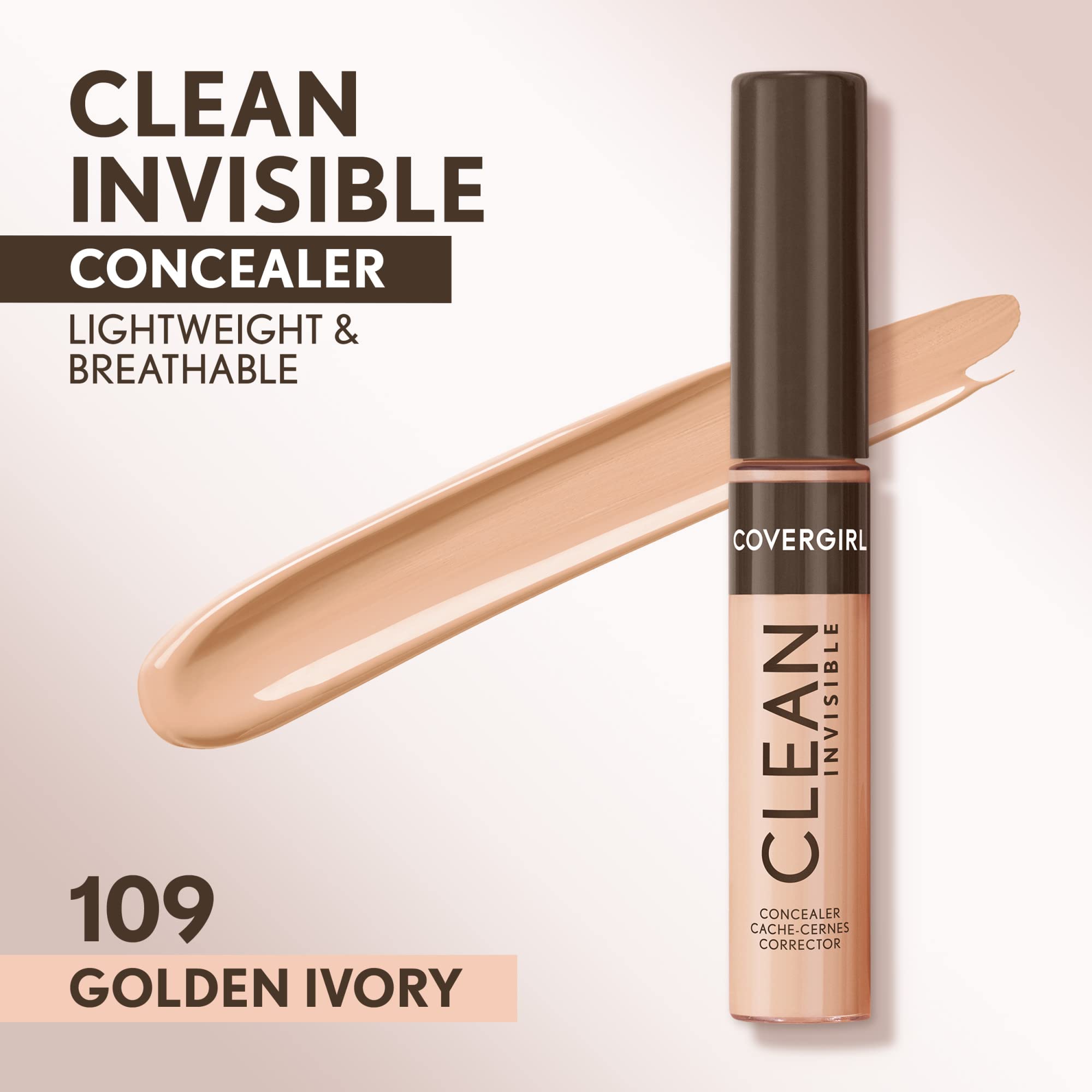 Corrector Covergirl con textura hidratante para un acabado ligero y cómodo.
